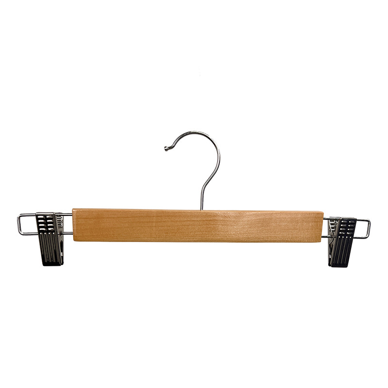 Until the end of the clean solid wood pants rack clip non-slip seamless clothing store household adult multifunctional pants hanger wholesale