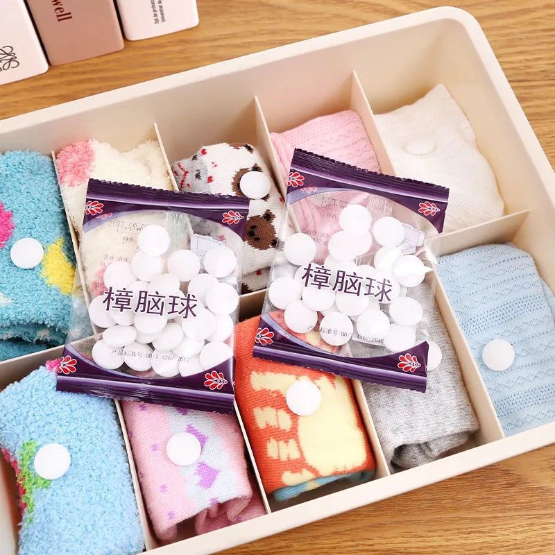 Household Camphor Balls Wardrobe Mildew-Proof, Moth-Proof and Insect-Proof Pills Bedroom Camphor Wood Blocks Camphor Balls Sanitary Balls Wholesale Stinky Pills