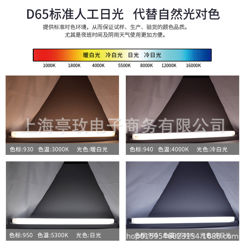Philips TL-D36W/965 DeLuxe standard D65 light source lamp 965 Printing Textile color tobacco tube