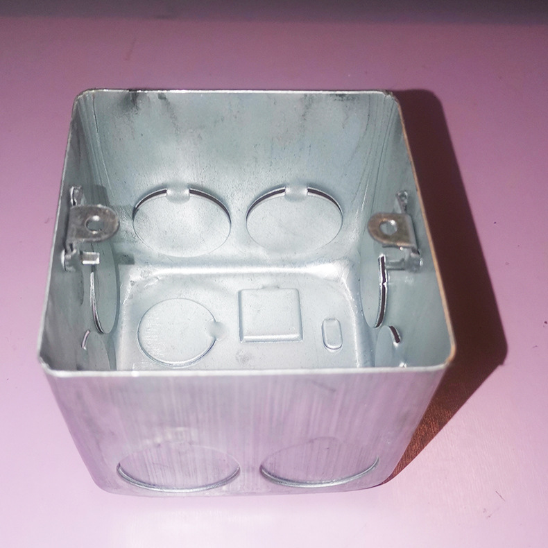 Type 86 Stretch Metal Junction Box Embedded Concealed Bottom Switch Wiring Square Box Socket Bottom Box 86 Metal Stretch Box