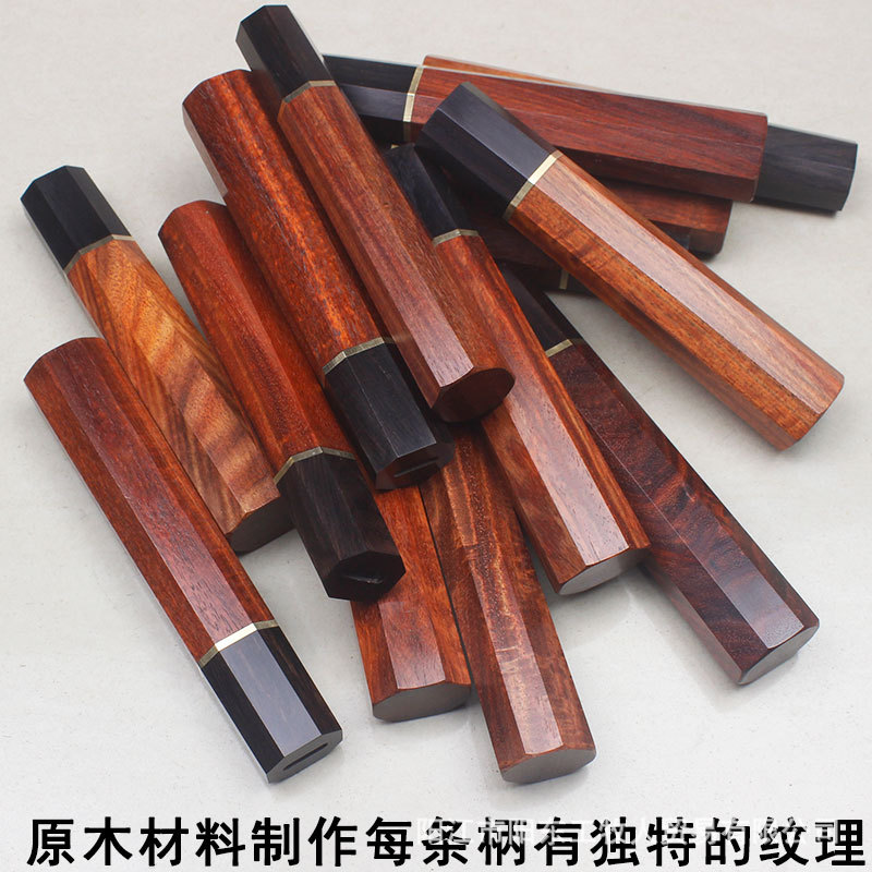 Handle octagonal handle Japanese-style beef knife willow blade blade dish practical wooden knife handle fish knife handle fish head knife handle handmade knife handle
