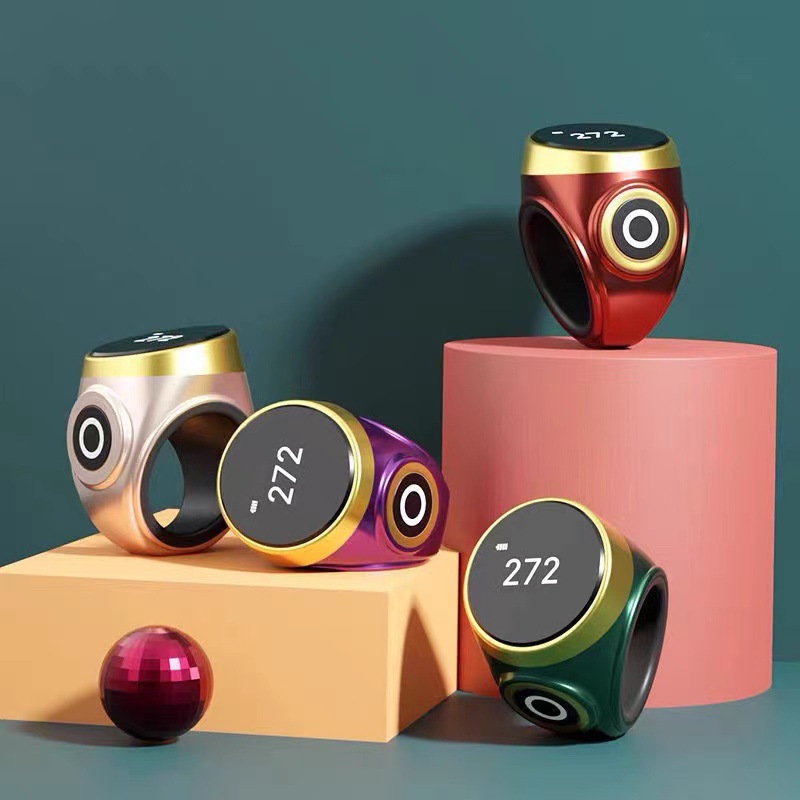 Factory wholesale new waterproof counter touch luminous hand press ring type charging intelligent digital display electronic record