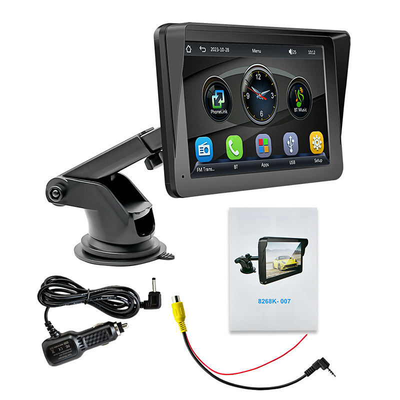 Cross-Border 7inch / 10.26inch Wireless Carplay Portable Screen Car Navigation Reversing Image High-Definition Central Control Screen