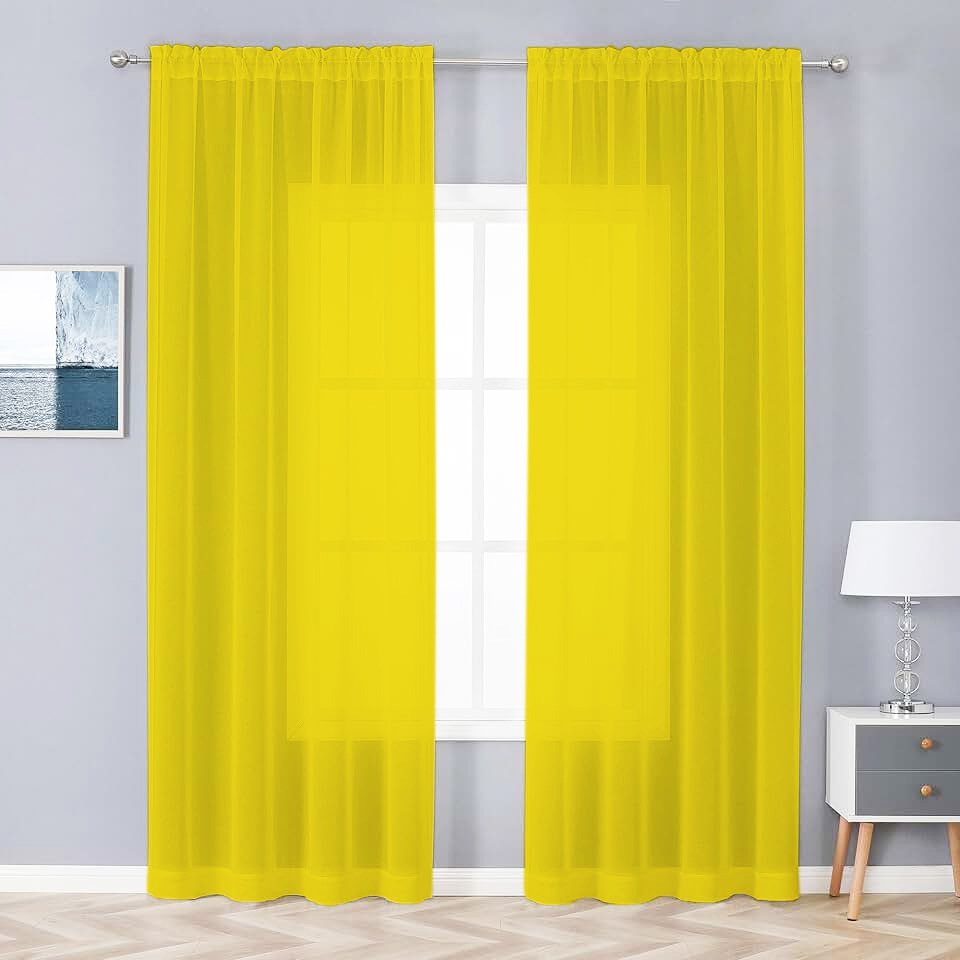Support Jit Delivery, Cross-Border Exclusive Factory Direct Sales, Yellow Translucent Digital Printing Processing Curtains and Screens