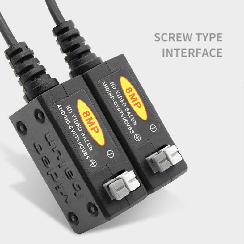 Monitoring twisted pair transmitter AHD CVI TVI coaxial analog BNC to network cable 8MPVideoBalun