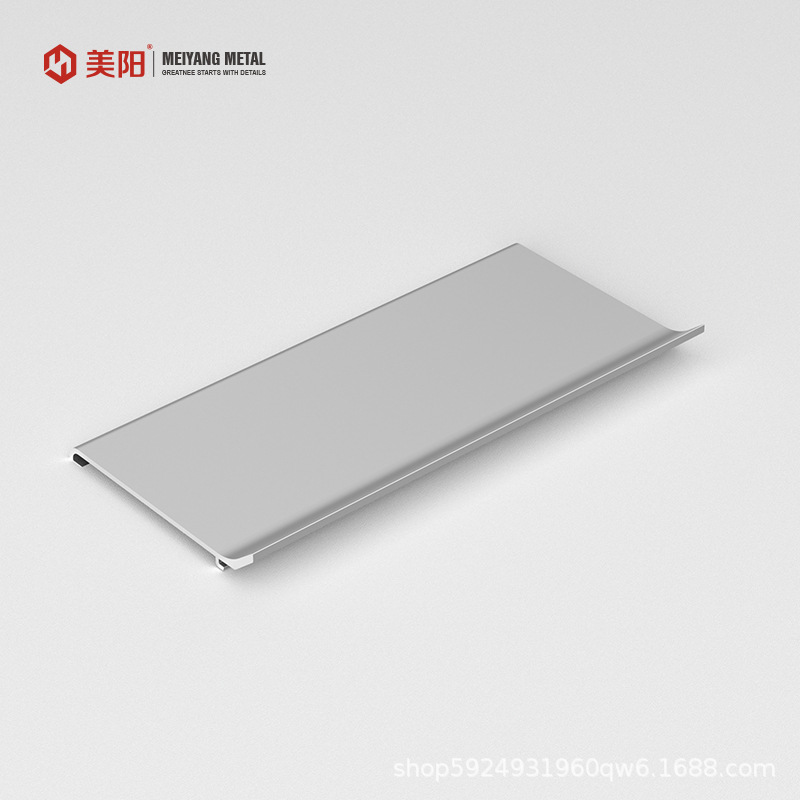 Non-slotted very narrow aluminum alloy skirting line 4cm 6cm 8cm 10cm metal wall panel edge solid wood anchor