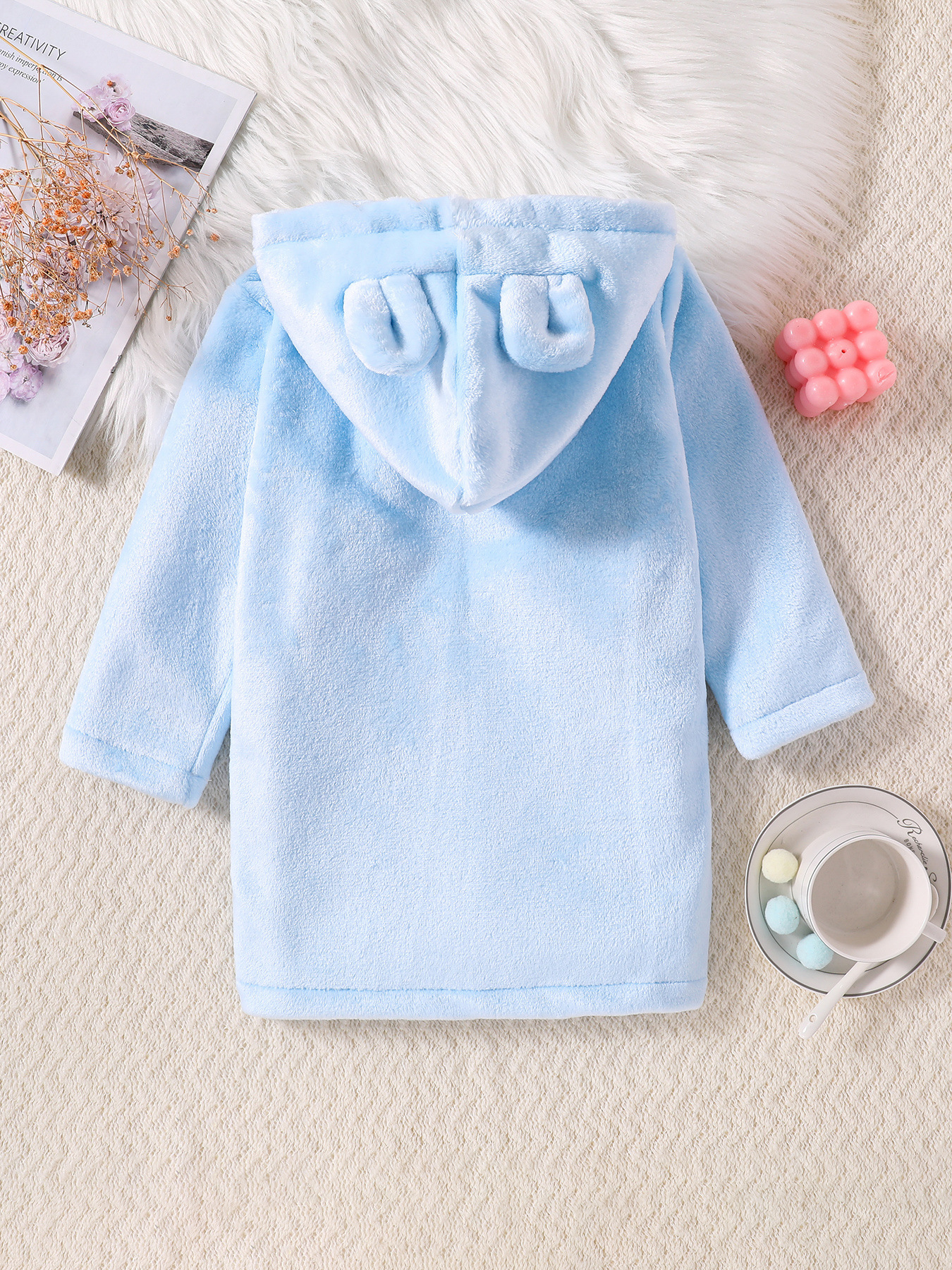 Children's Nightgown Flannel Baby Boy's Thickened Girl's Coral Fleece Pajamas Autumn and Winter Four Seasons Bathrobe