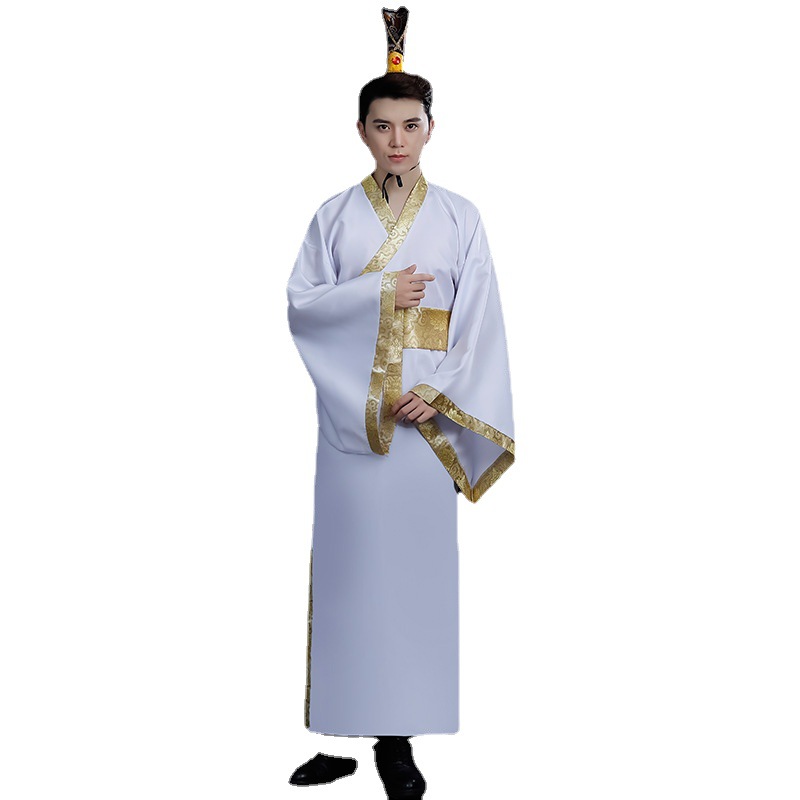 Ancient Costume Male Han Costume Tang Costume Qin Dynasty Spring and Autumn Warring States Three Kingdoms Official Costume Han Dynasty Minister Ancient Performance Costume