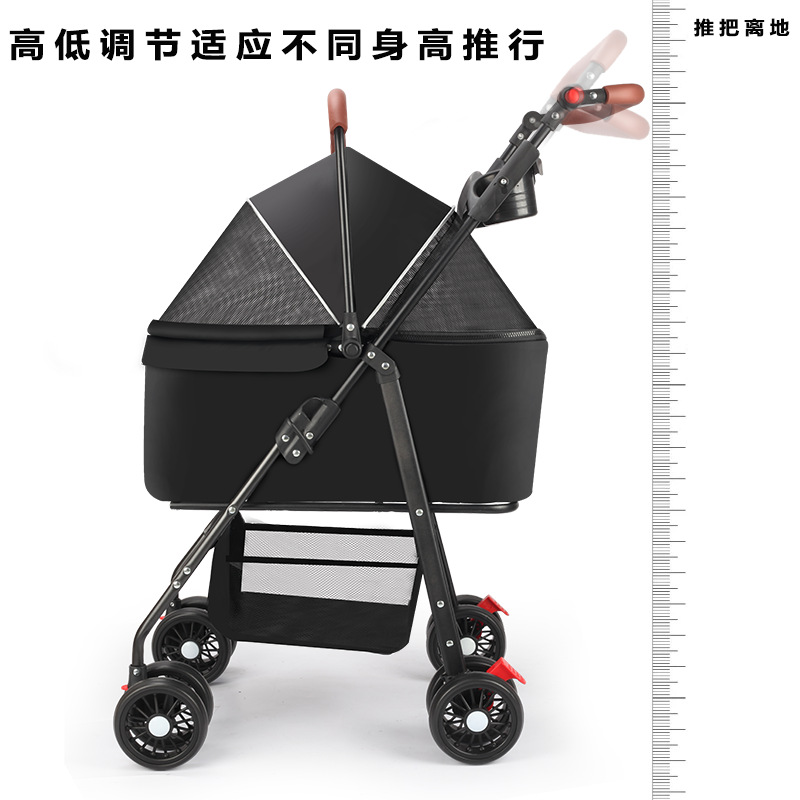 Pet Cart Cat and Dog Cart Small Lightweight Foldable Teddy Going Out Cart for Going Out Dog Separable