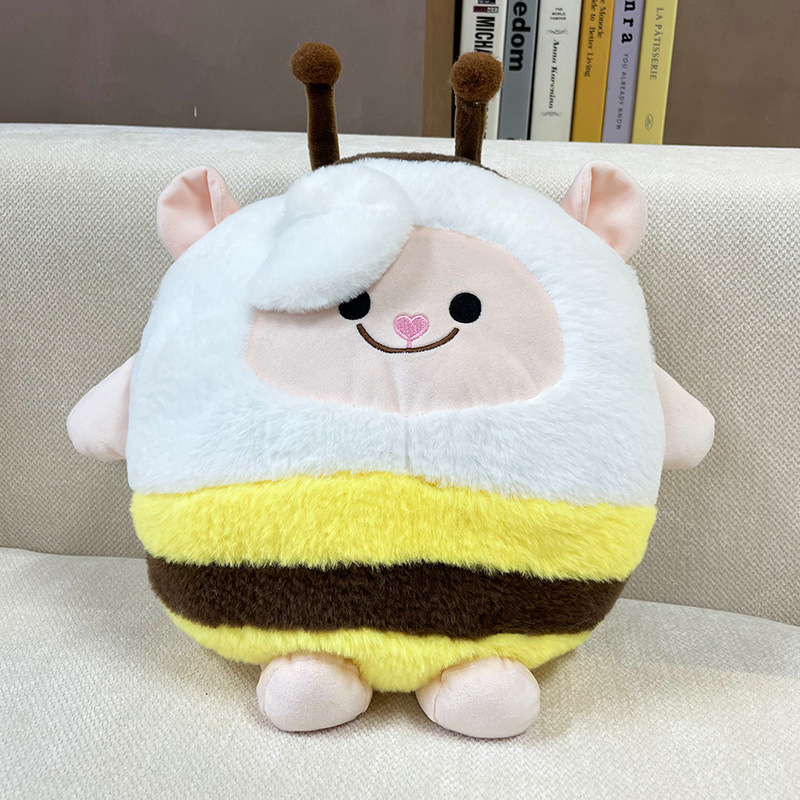Internet Celebrity Original Leather Sheep Doll Egg Party Peripheral Plush Hot Water Bag Cartoon Cute Charging Electric Heating Bag Hand Warmer