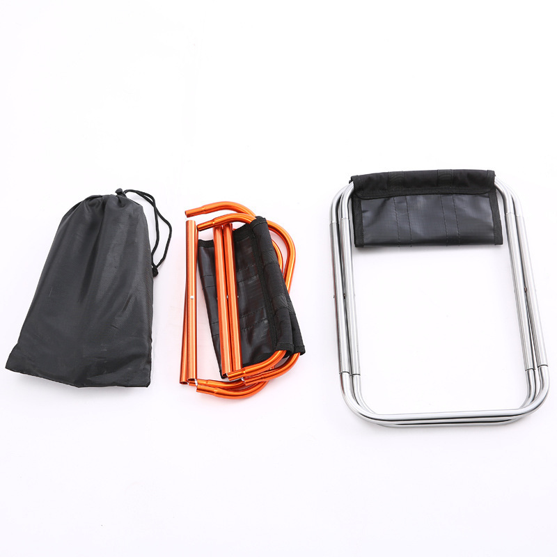 Cross-Border Outdoor Fishing Folding Stool, Mini Folding Stool, Aluminum Alloy Special Folding Chair with Backrest, Folding Chair