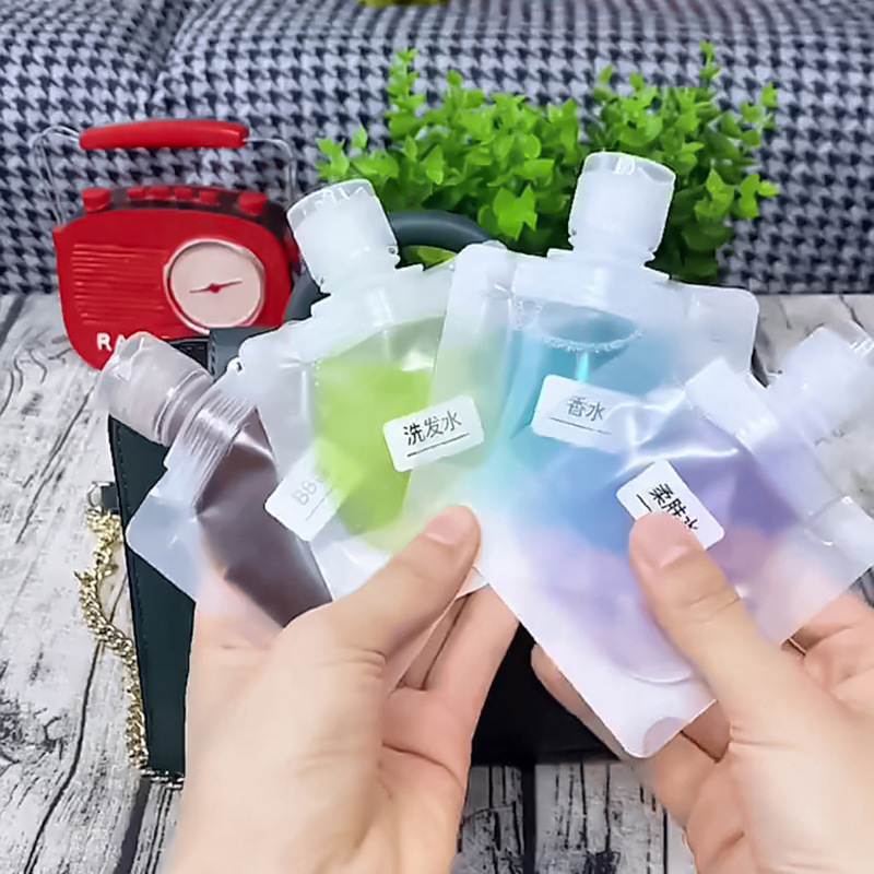 Thickened Travel Refill Bag, Cosmetic Lotion Bottle, Sample Bag, Portable Transparent Facial Cleanser Refill Bottle