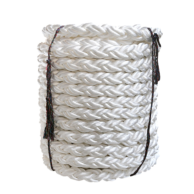 Car marine cable eight-strand cable braided tension large nylon rope wholesale hoisting ship polyester polypropylene rope