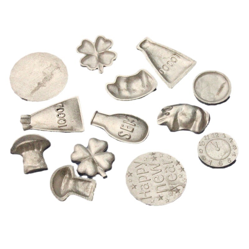 Tin Bismuth Alloy Sheet Clover Elephant Happy New Year Coin Lucky Charm Symbol Lucky Object Melting Tin Bismuth Piece