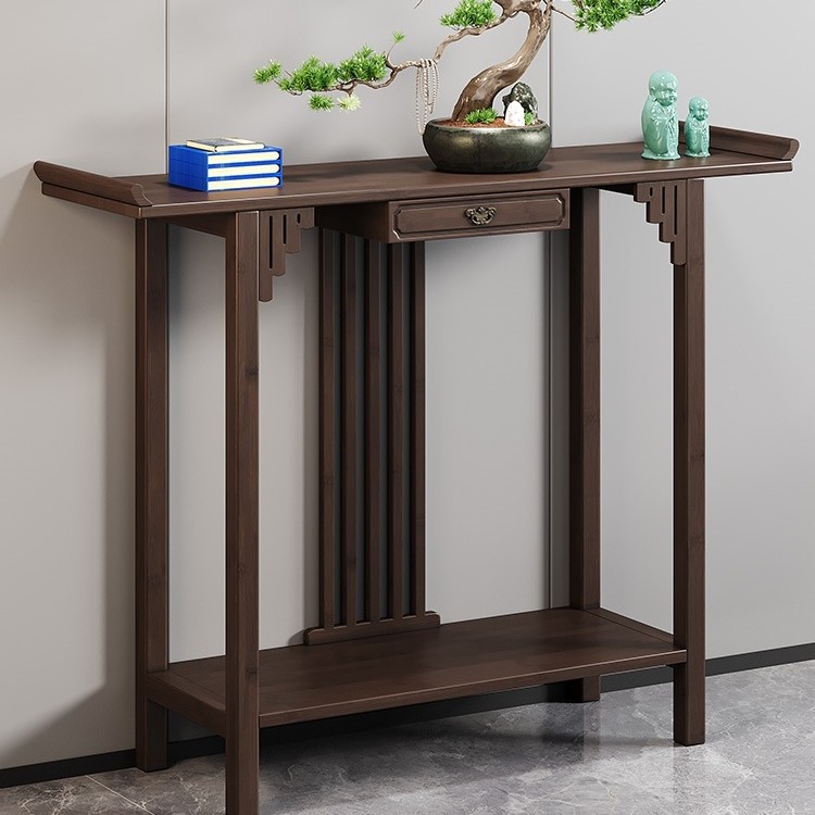 Новый китайский стиль, входной шкаф, современный минималистичный, стол в дзен-стиле, стол для входа, узкий стол, стол для коридора