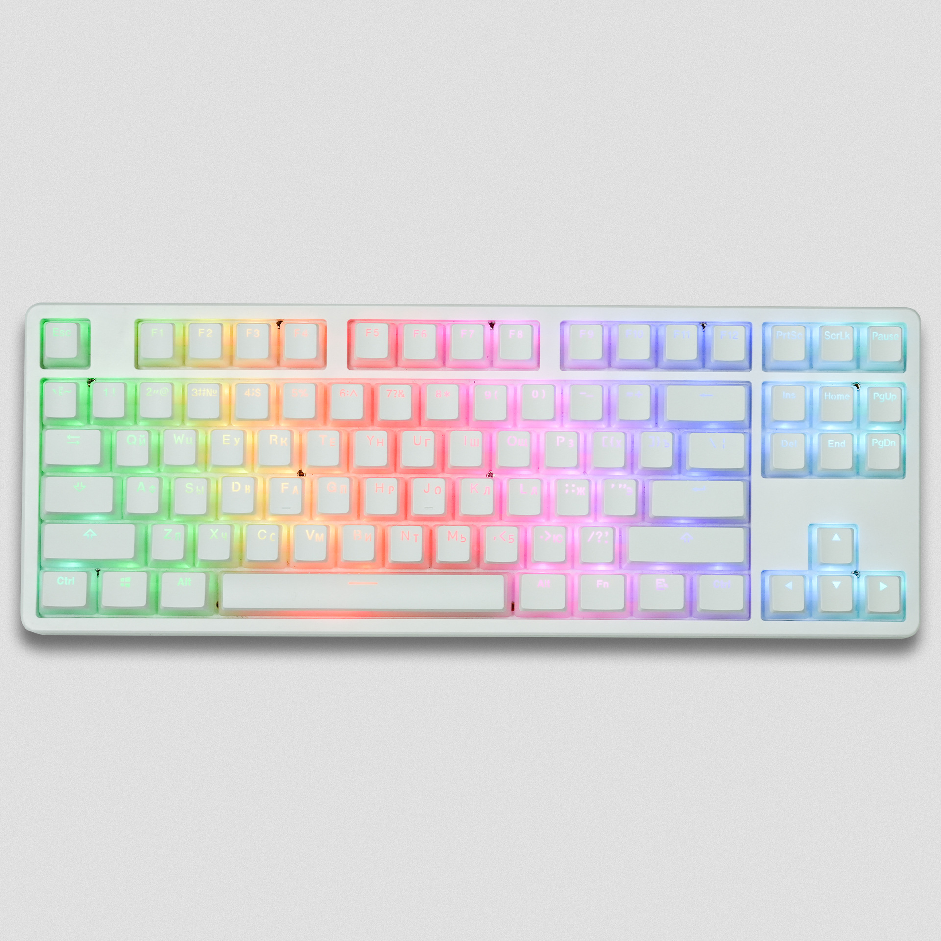 Womierrussian British and Russian Keycaps Russian Keycaps Secondary Injection Keyboard Pbt Keycaps O Em Height