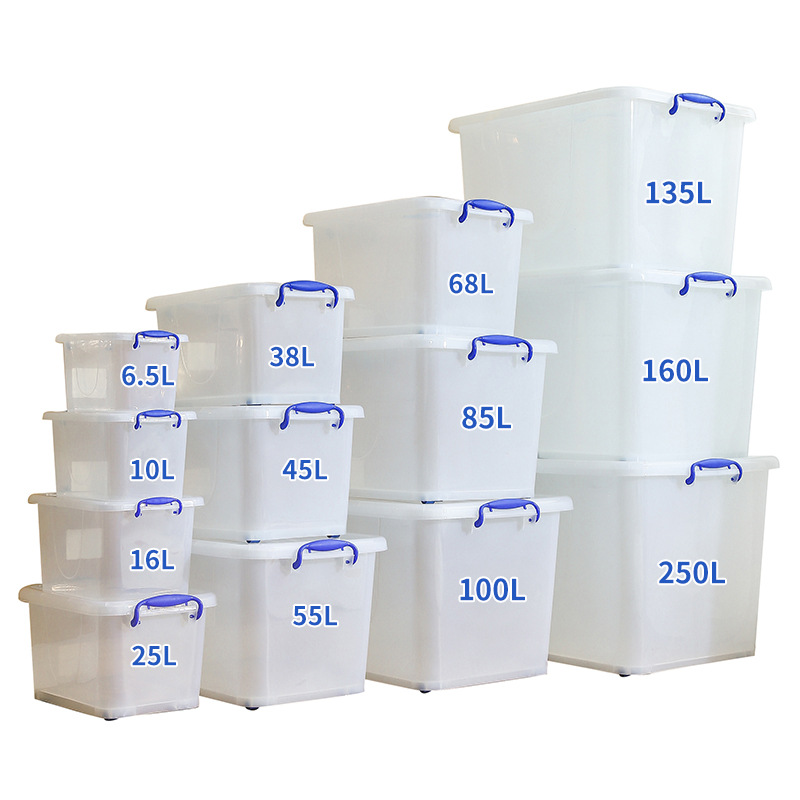 Large Capacity Transparent Storage Box Moving Plastic Storage Box Wardrobe Quilt Storage Box Toy Storage Box
