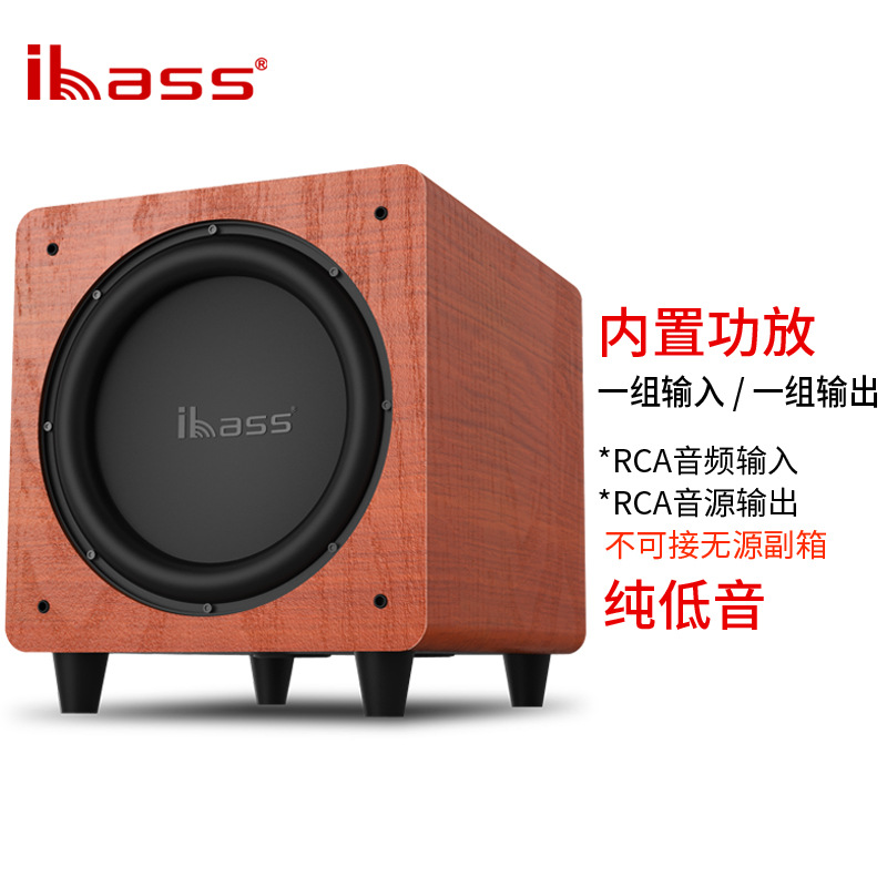 ibass10 inch Active Subwoofer stereo with Echo Wall power amplifier Bookshelf 2.0 computer TV speaker