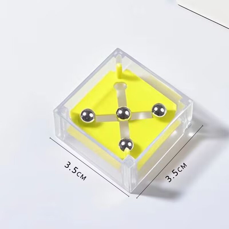 Decompression puzzle cross-border hot selling mini square box balance bead maze ball maze game palm decompression creative