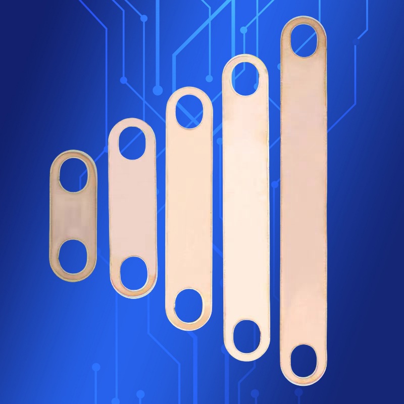 Copper Connecting Piece Lithium Battery Motor Connector Electric Heating Tube Flange Electrostatic Wiring Cross-Connect Copper Sheet Non-Standard Parts