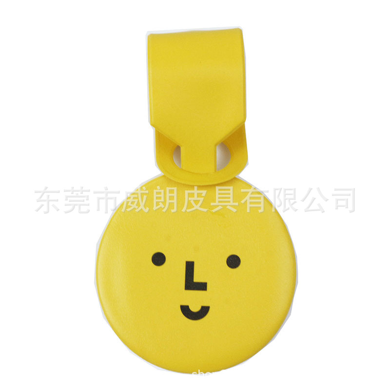 Multi-functional solid color leather boarding pass travel luggage accessories PVC luggage tag can be printed logo
