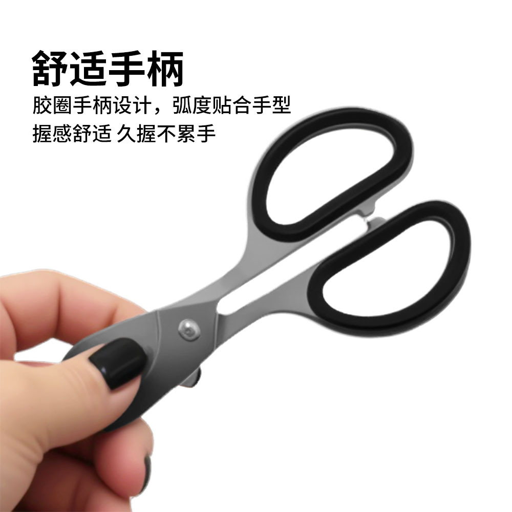 Stainless Steel Double-Edged Cigar Cutter, Metal Smoking Set, Cigar Tablet Splitter, Handle-Type Cigar Chinese Medicine Scissors