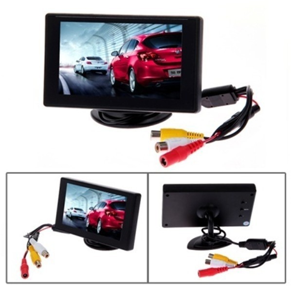 4.3inch Car-Mounted Monitor with High-Definition Night Vision Display, Dual Input, Universal for Vehicle Reversing Images