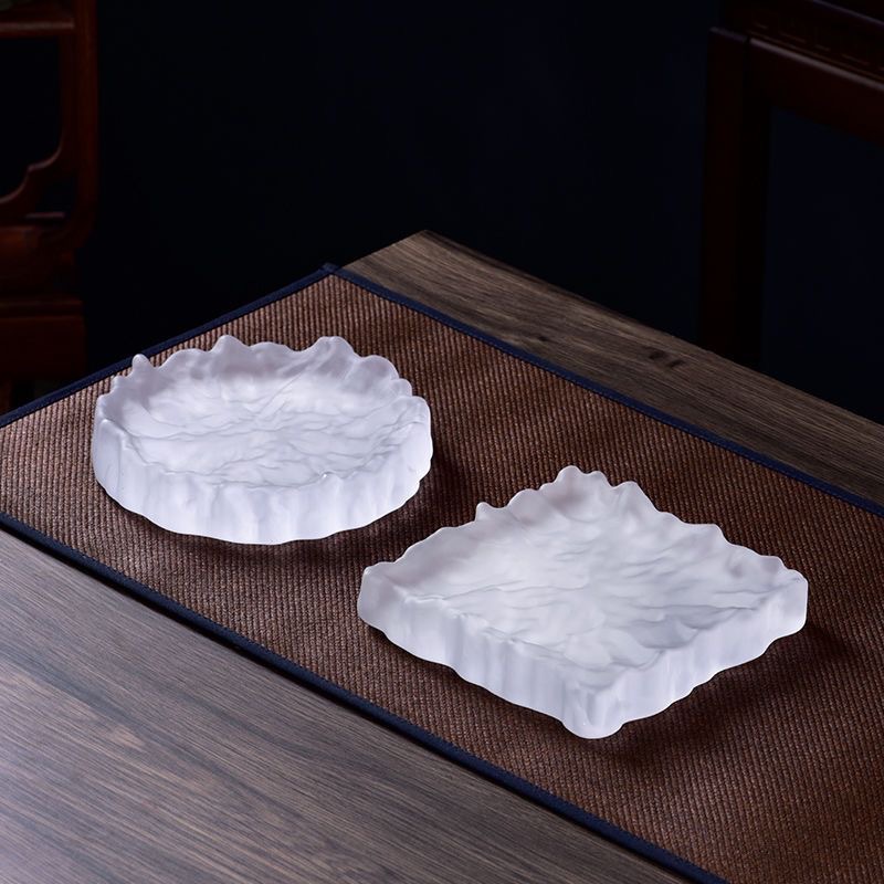 Japanese Style Glass Pot Bearing Kung Fu Tea Set Accessories Glass Teapot Tea Cup Holder Household Tea Tray Simple Tea Table Coaster