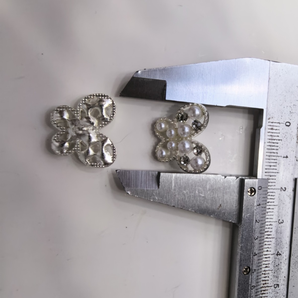 New Korean Style Silver Alloy Jewelry Accessories Flower Plate Diamond Buckle Beauty Head