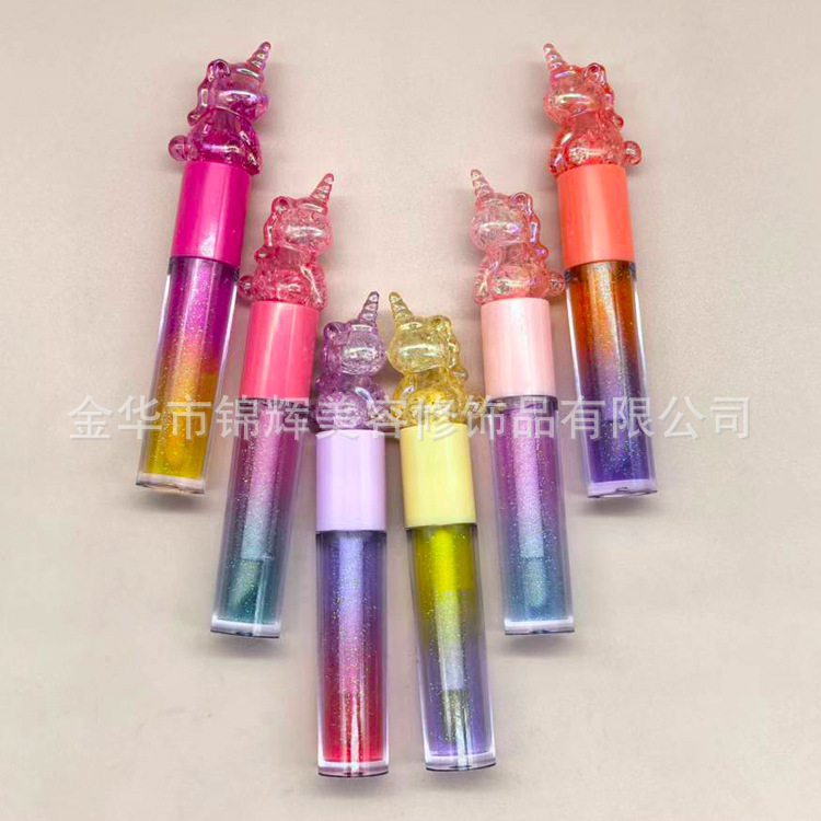 For Export Only Gradient Color Lip Gloss Unicorn Kidsren's Lip Gloss for Export Only