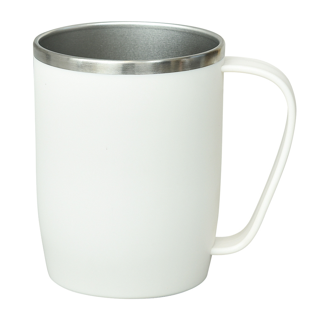 Simple Stainless Steel Mouthwash Cup 300ml Milk Cup Double Layer Coffee Cup Children's Water Cup Wash Cup Toothbrush Cup Cylinder