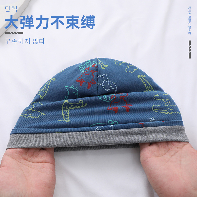 Autumn and winter new children's contrasting color pile cap baby windproof scarf 2-piece set for boys and girls cute knitted pullover cap