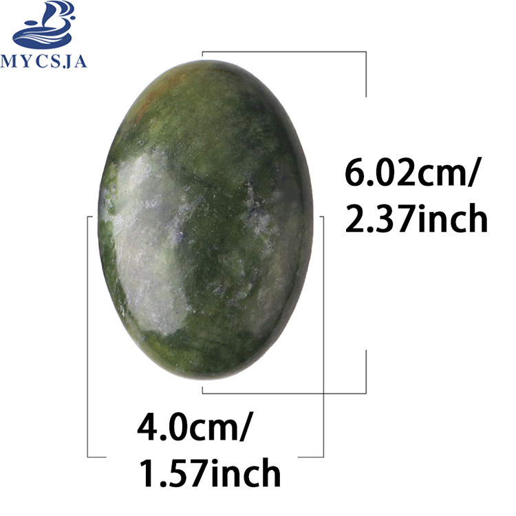 MYCSJA egg-shaped double-sided oval multi-color semi-precious stone crystal handle handmade crafts ore ornaments