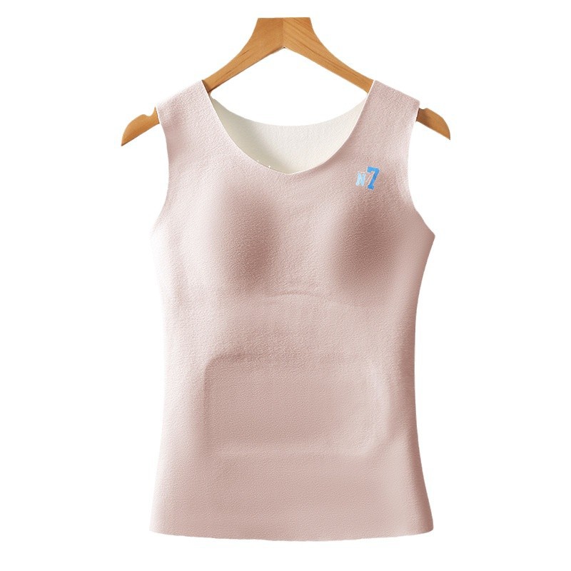 Girls' Underwear for Puberty, Seamless Bras for Middle and High School Students, Thermal Vest with Fixed Cups for Girls