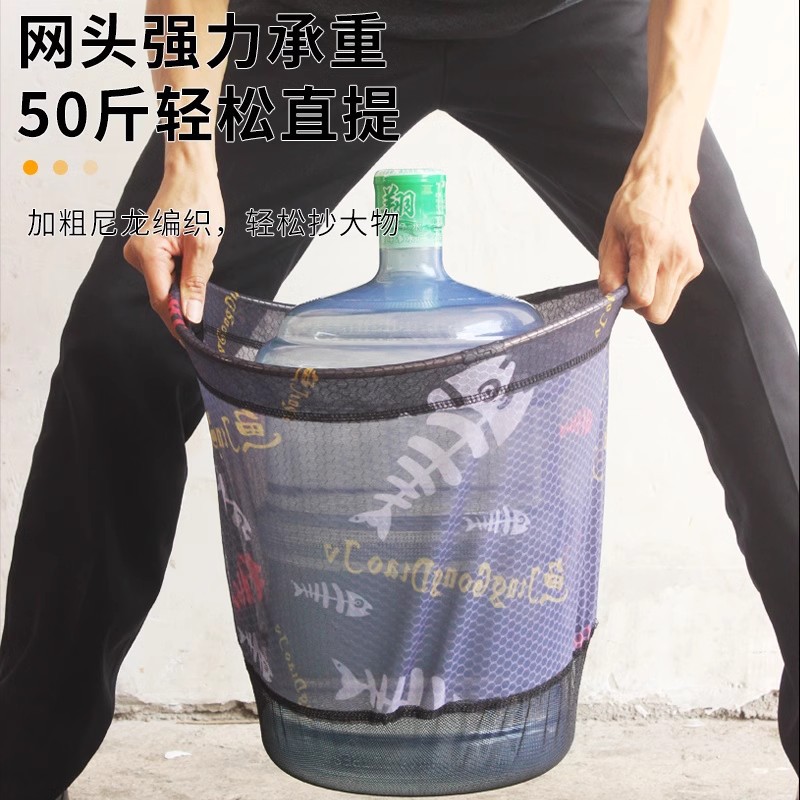 Folding copy net head stainless steel copy net head anti-hanging quick-drying load-bearing strong folding convenient easy to store fishing equipment