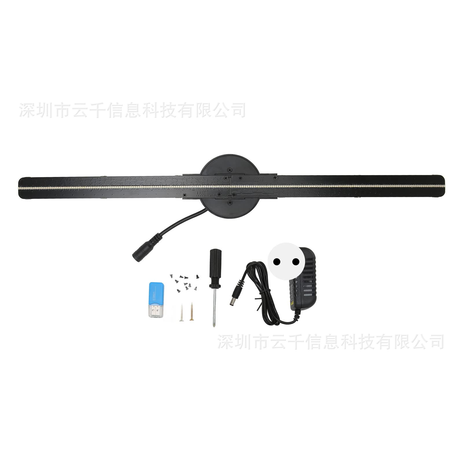 45cm Ultra-Clear Led Naked-Eye 3D Air Imaging Led Holographic Fan Advertising Machine for Attracting Traffic, Stereo 3D Holographic Fan