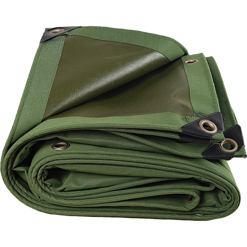 Rainproof and Sunproof Tarpaulin Canopy Waterproof Canvas Silicone Single Coated Canvas Thickened Canvas Waterproof Cloth Wear-Resistant Tarpaulin