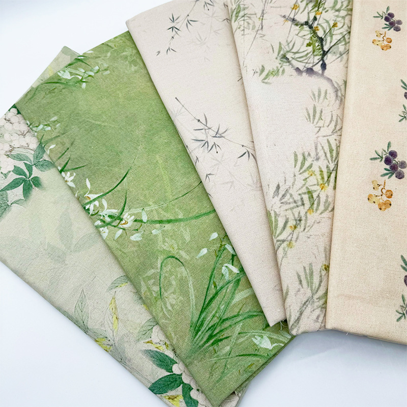Китайская ткань из хлопка и льна, скатерть, дверная штора, ткань для штор, чехол для дивана, для DIY