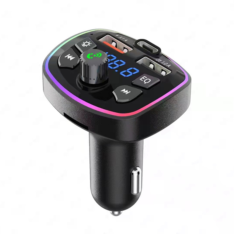 Bluetooth Car Charger Car Mp3Fm Transmitter Bluetooth Hands-Free True 3.1A Dual USB Port Pd Charging Source Factory 5.4