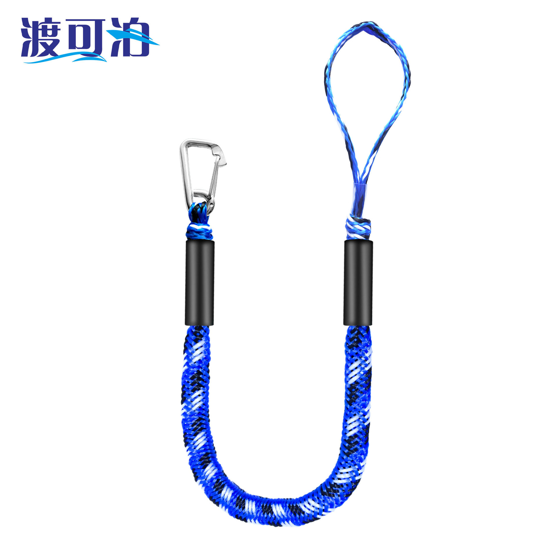 Hooked Boat Rope, Marine Elastic Rope, Dock Rope for Motorboats and Jet Skis, Xibo Rope, Cross-Border New Waterproof Rope