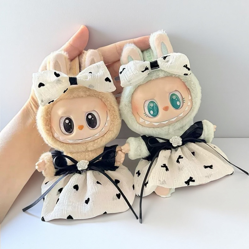labubu clothes self-deprecating bear doll clothes labubu clothes 10cm doll cotton doll McDonald's suit skirt