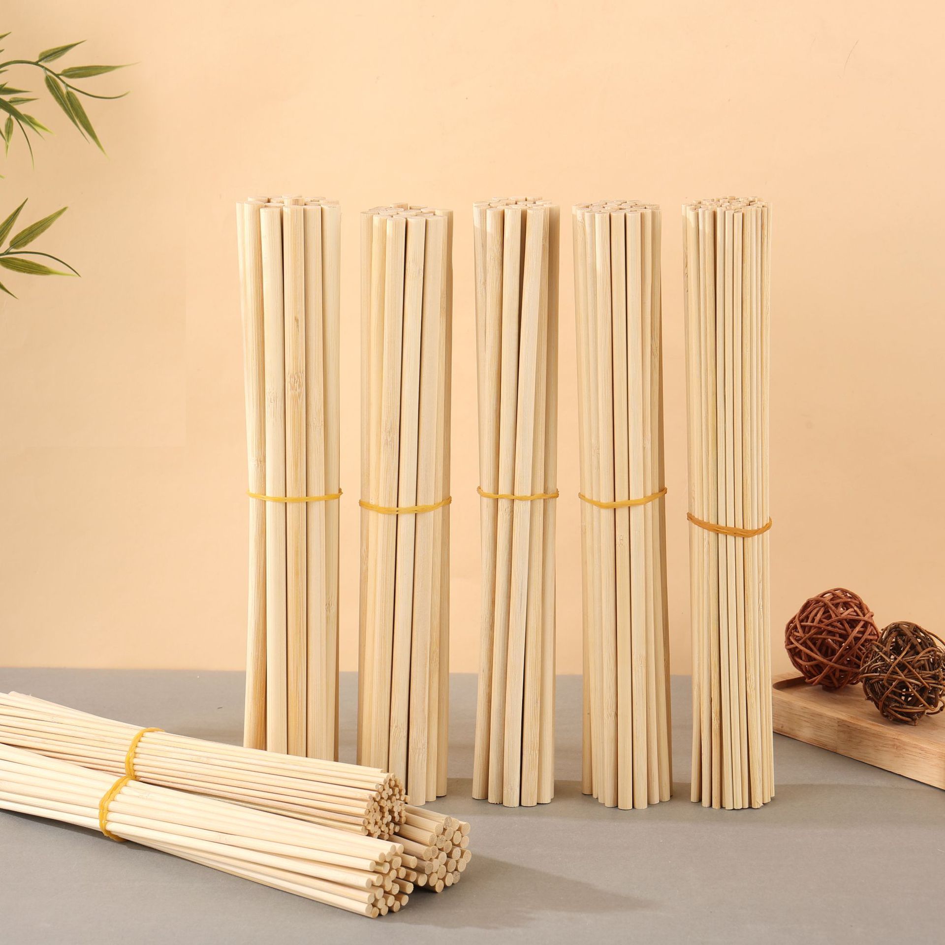 DIY Handmade Architectural Model Stereo Composition Material Small Bamboo Round Stick Bamboo Stick Bamboo Strip Bamboo Square Bamboo Piece Bamboo Stick