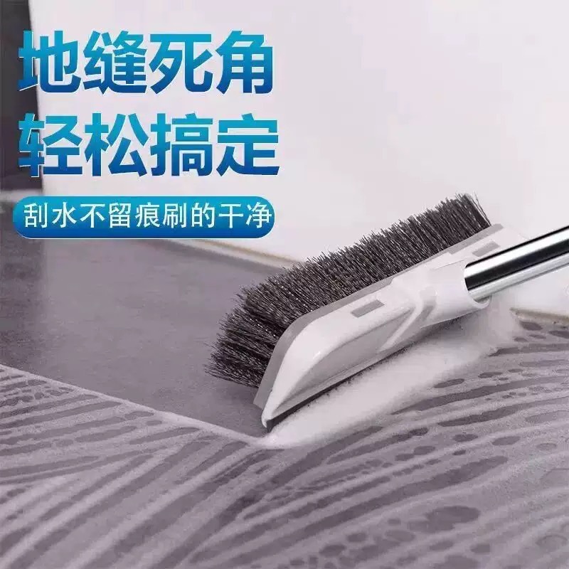 Floor Brush Long-Handled Hard-Bristled Tile Floor Seam Brush Bathroom Cleaning Artifact Toilet Dead Corner Removal Bathroom Floor Brush