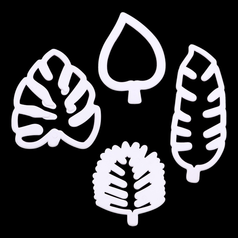 4pcs Tropical Leaves Biscuit Mold Mold Cake Mold Baking Baking Tools suit Bakers