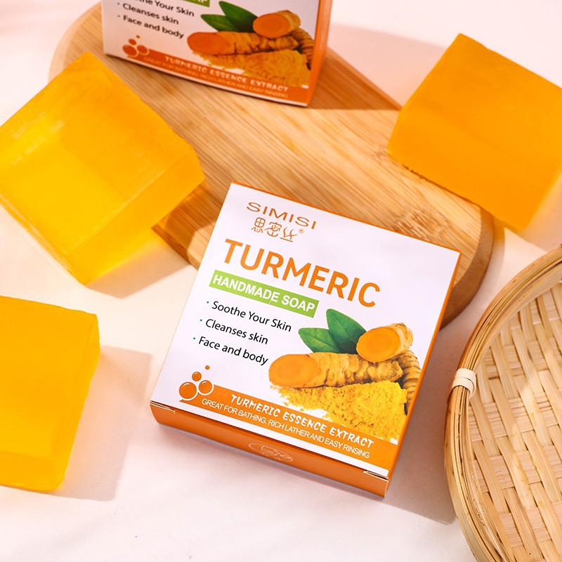 [Smisi] Turmeric Ginger Essential Oil Soap Handmade Soap Cleansing and Moisturizing 80g