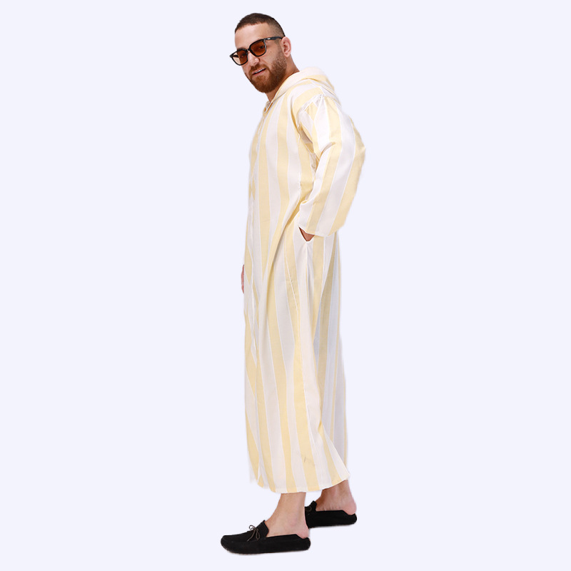Cross-border new Muslim long hooded nightgown Amazon Middle East national costume robe men's factory wholesale