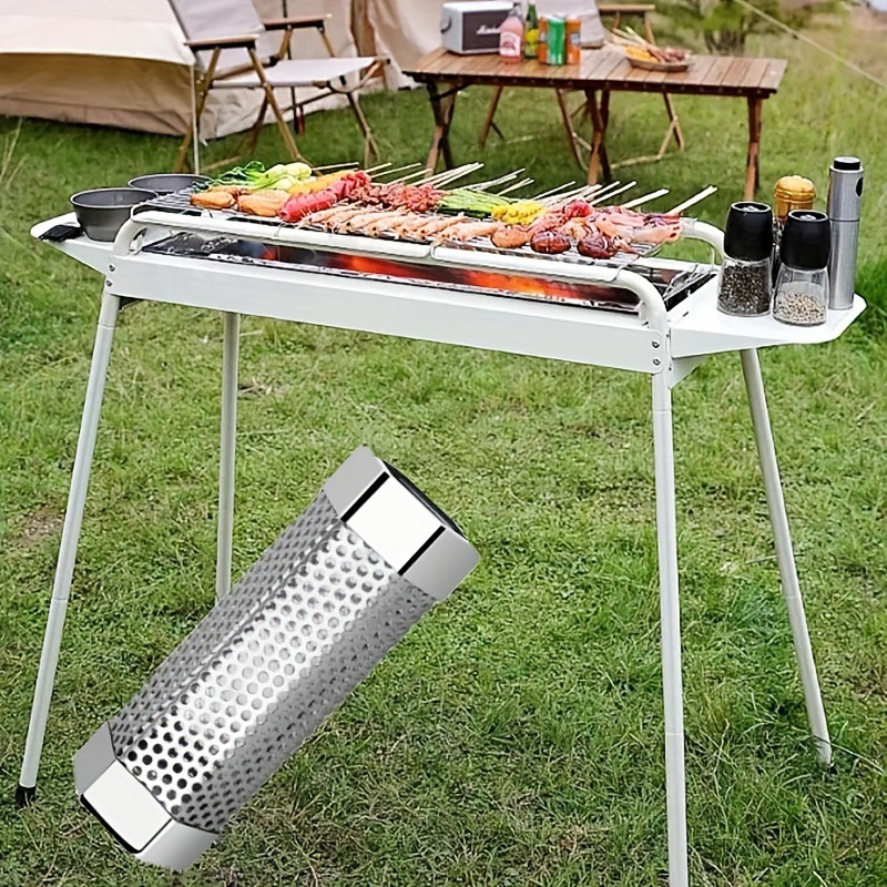 Barbecue smoked tube 6 inch 8 inch 10 inch stainless steel smoked tube diamond fruit wood box smoked box