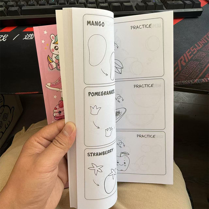 Cross-border new culture how to draw the 300 cute animal food and creative pattern painting