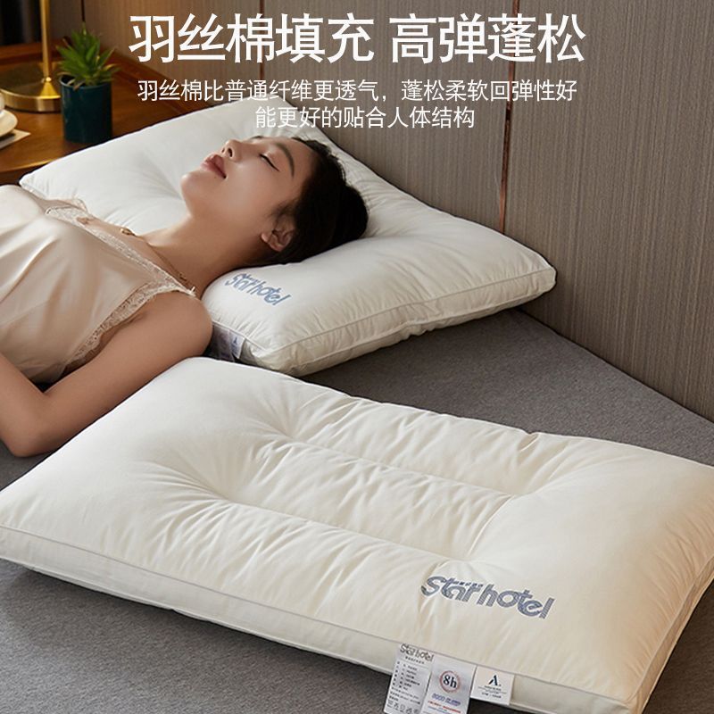 Pillow Core Star Hotel Home Class a Nap Pillow Student Dormitory Single Pair Flat Pillow