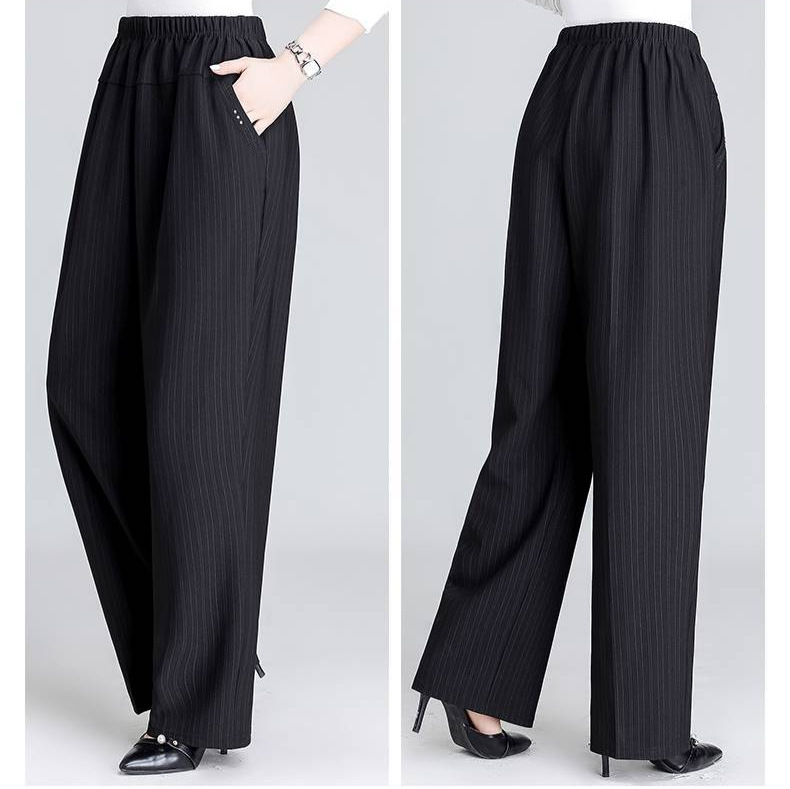 Брюки для мамы 2025 весна и осень новый стиль плюс размер для женщин среднего и пожилого возраста высокая талия